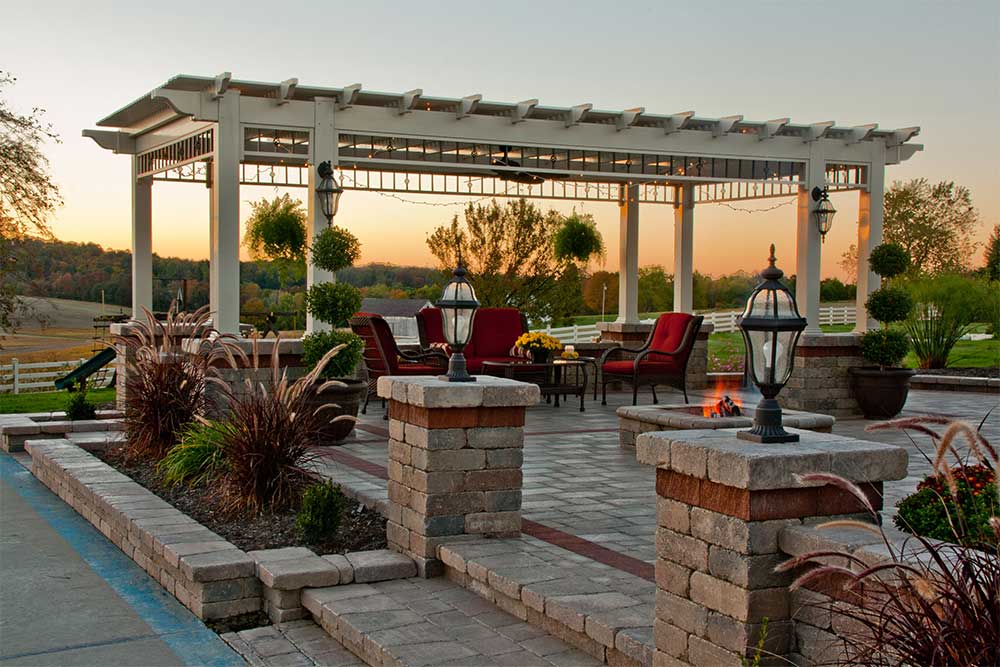 Evening Backyard Seating Area